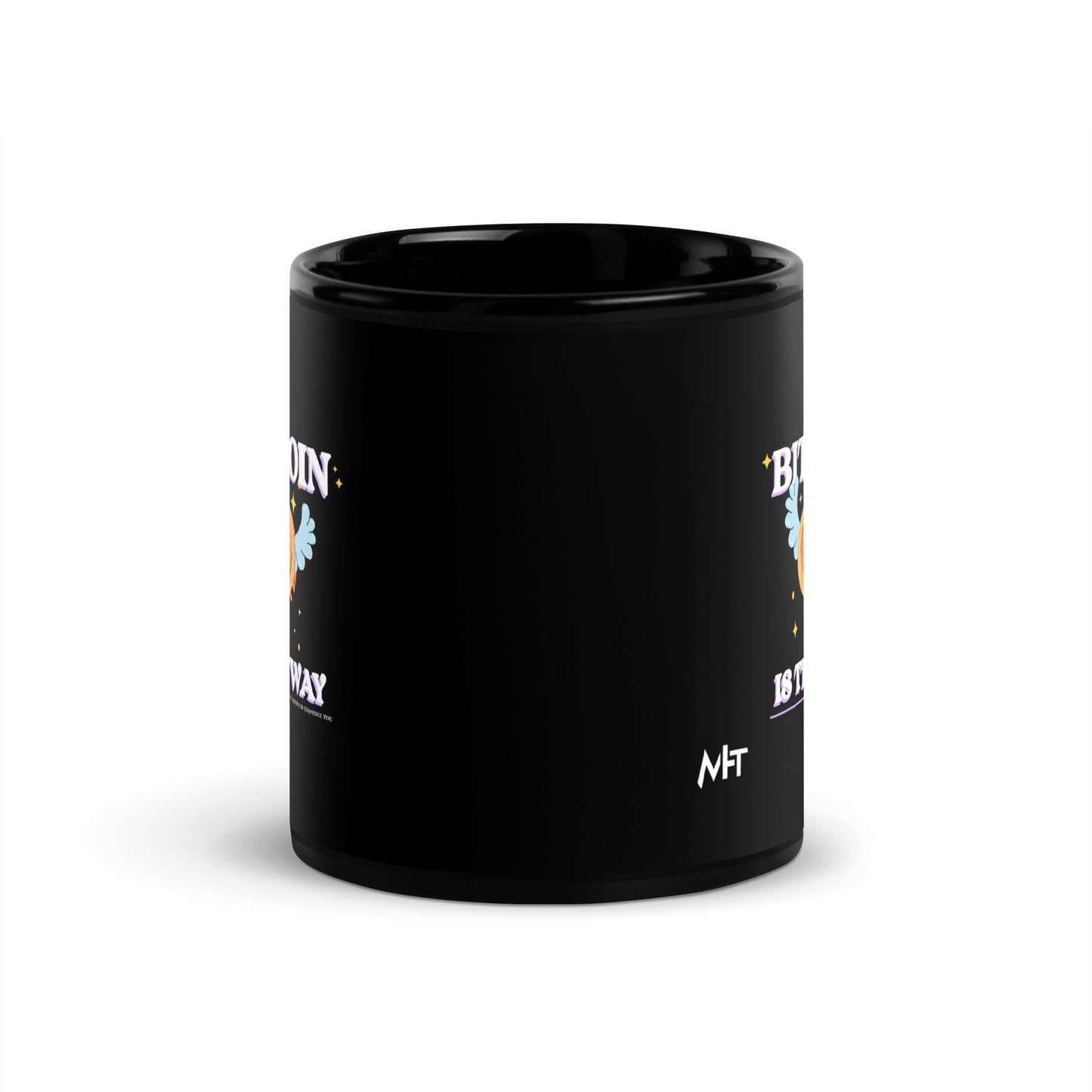 Bitcoin is the way - Black Glossy Mug by DarkByteGear