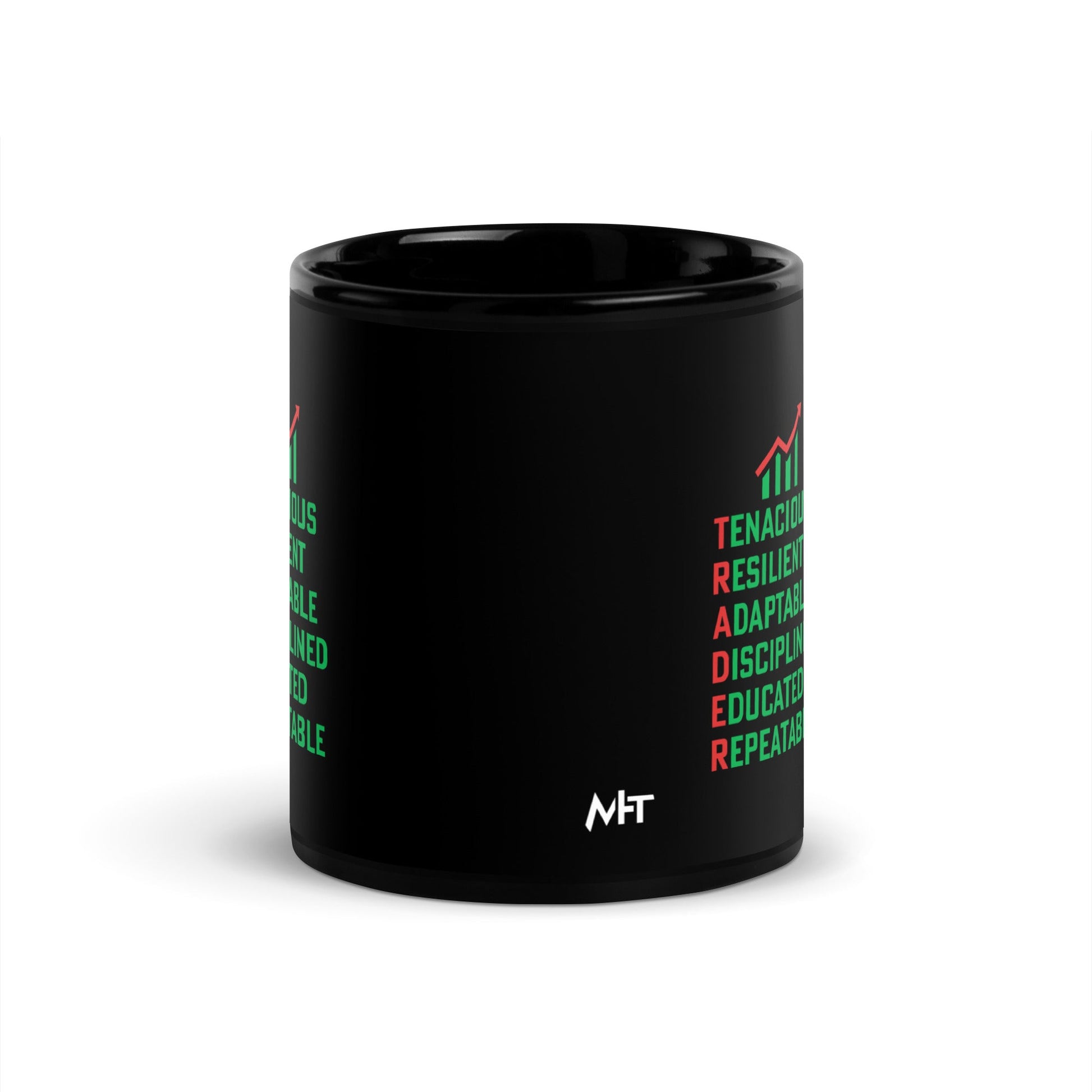 Trader Def: - Black Glossy Mug ( Back Print ) by DarkByteGear