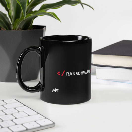 Ransomware - Black Glossy Mug by DarkByteGear