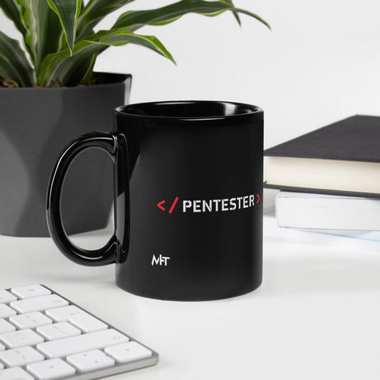 Pentester - Black Glossy Mug by DarkByteGear