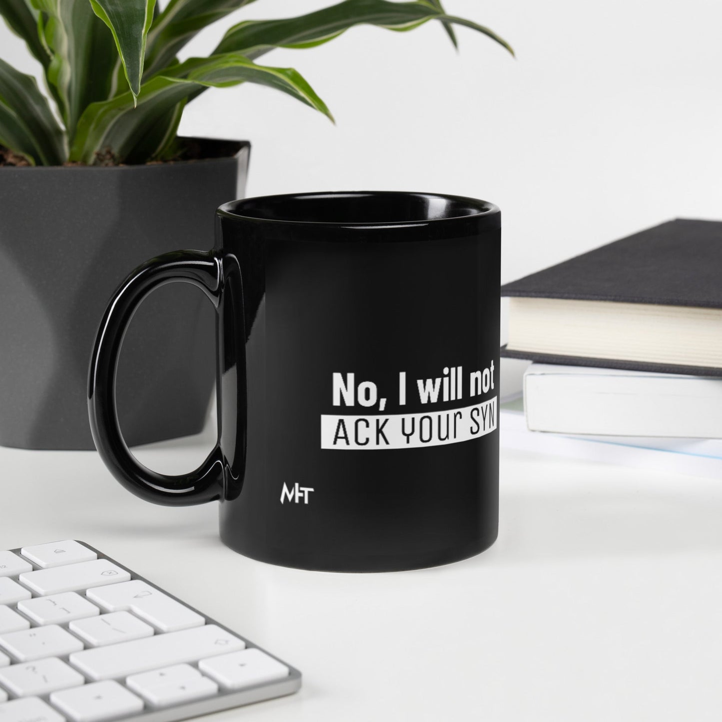 No I will not ack your sin - Black Glossy Mug by DarkByteGear