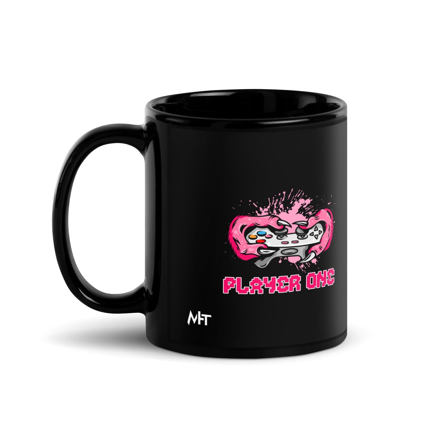 Player One - Black Glossy Mug by DarkByteGear