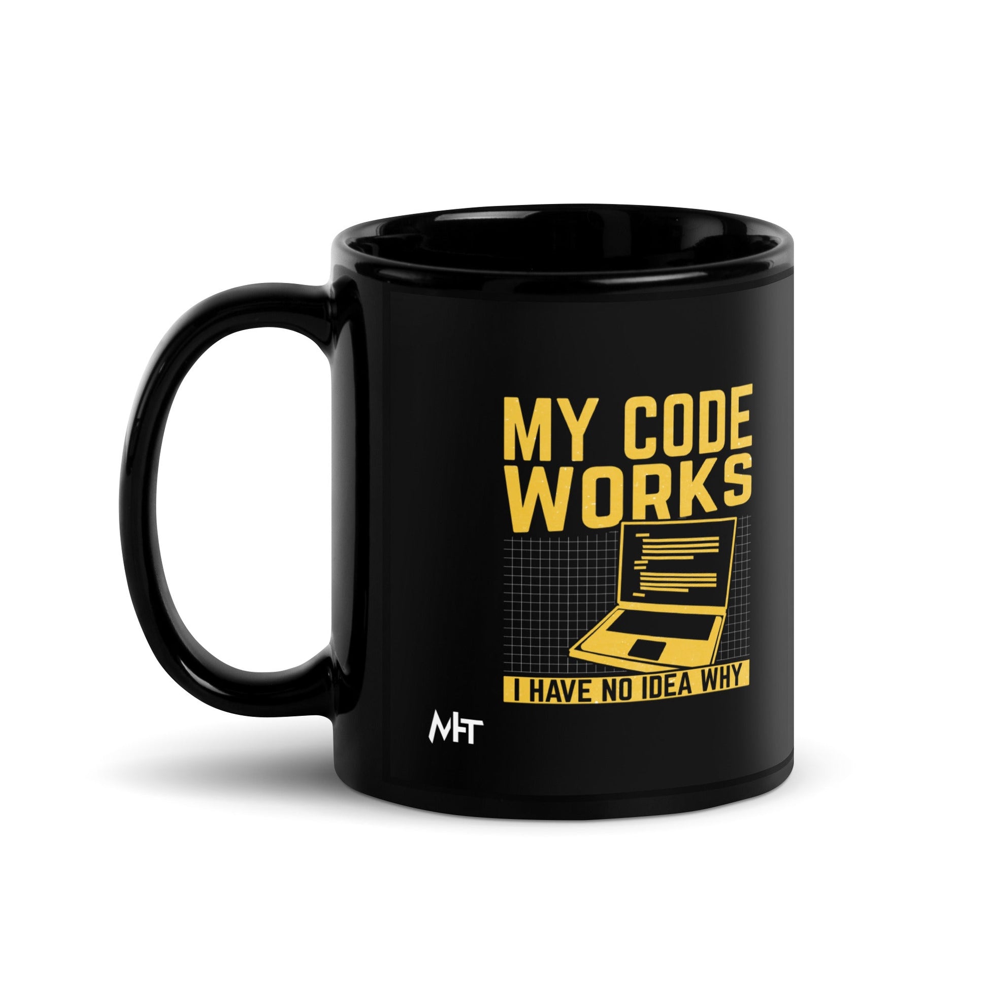 My Code works, I have no Idea why - Black Glossy Mug by DarkByteGear
