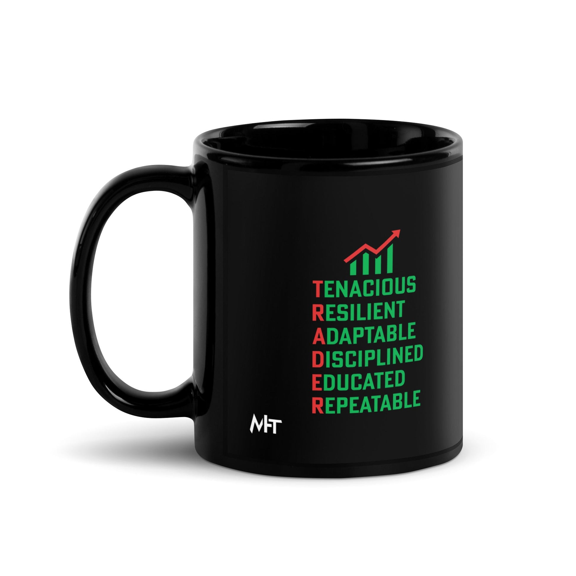 Trader Def: - Black Glossy Mug ( Back Print ) by DarkByteGear