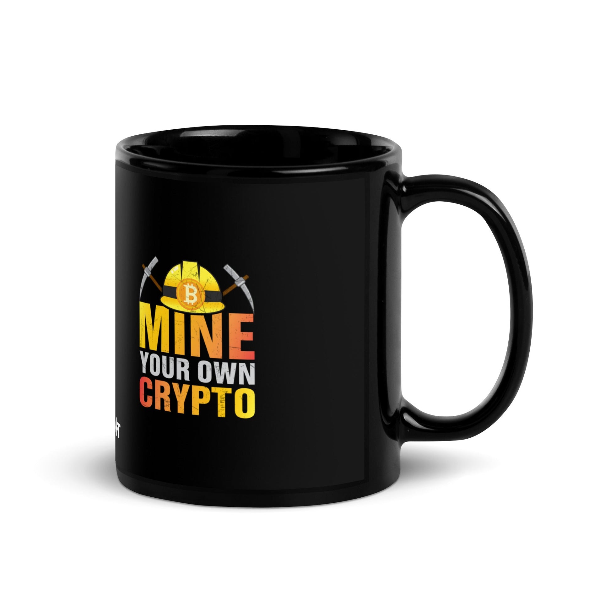 Mine your own Crypto - Black Glossy Mug by DarkByteGear