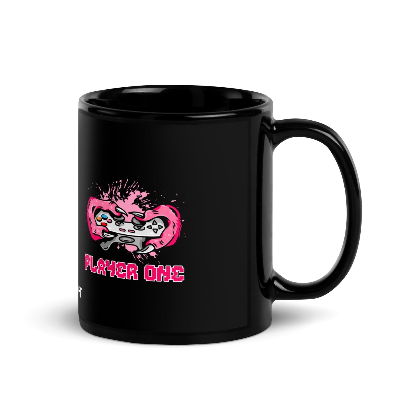Player One - Black Glossy Mug by DarkByteGear