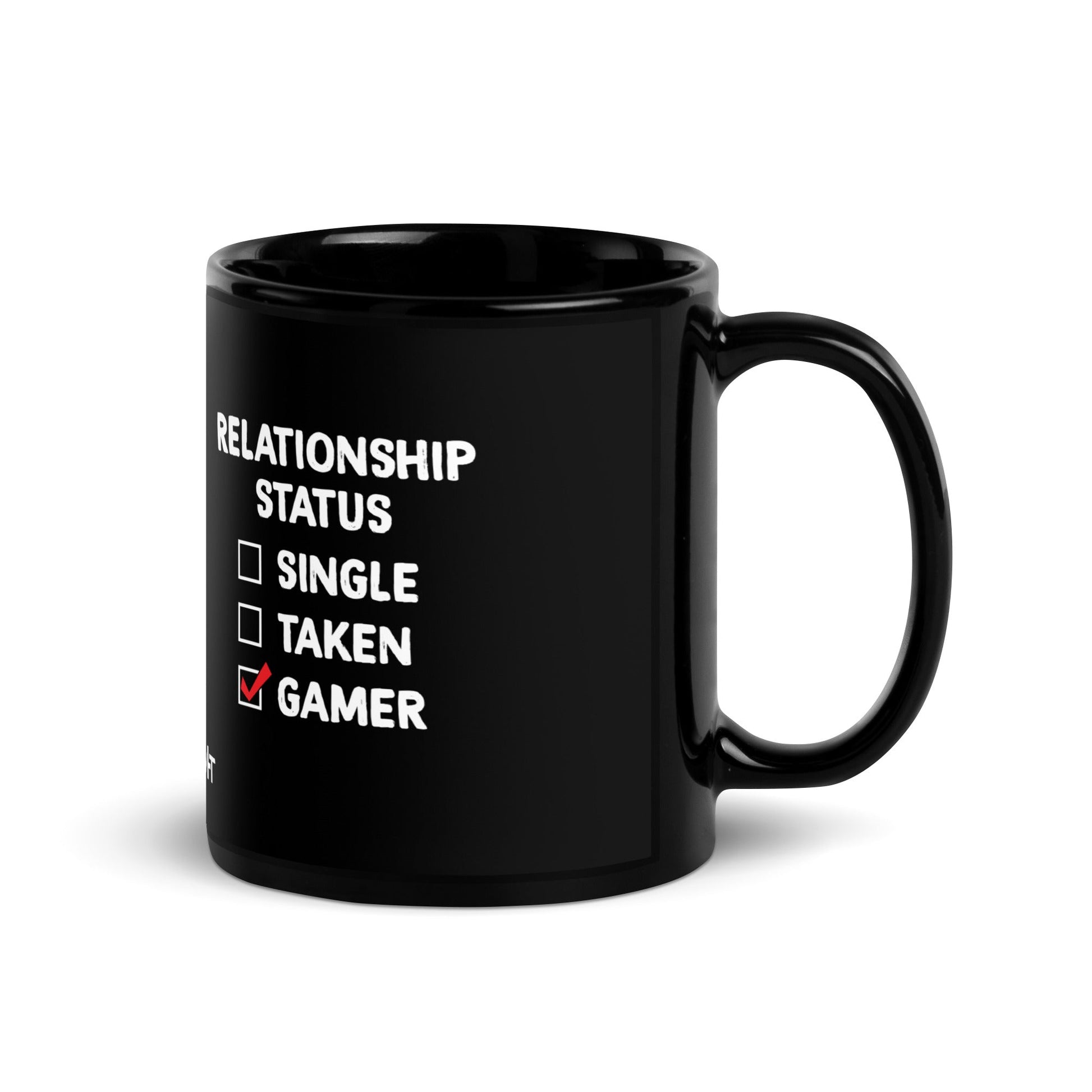 Relationship Status : Gamer - Black Glossy Mug by DarkByteGear