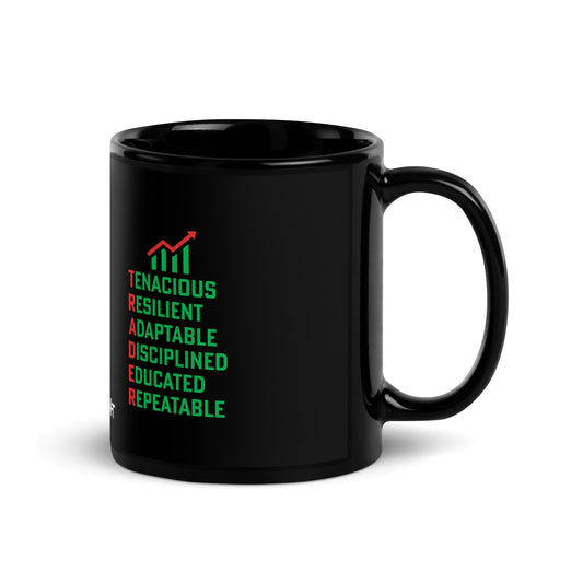 Trader Def: - Black Glossy Mug ( Back Print ) by DarkByteGear