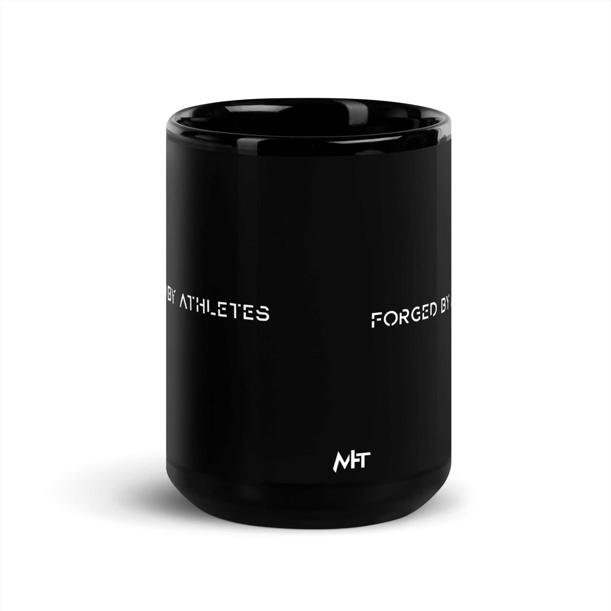 Forged by Athletes - Black Glossy Mug by DarkByteGear