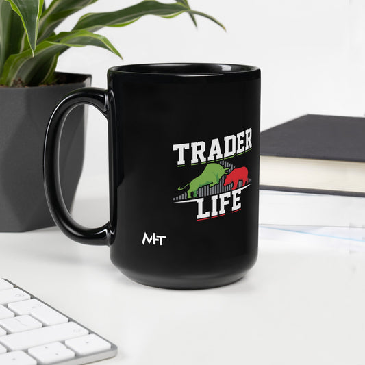 Trader life - Black Glossy Mug by DarkByteGear