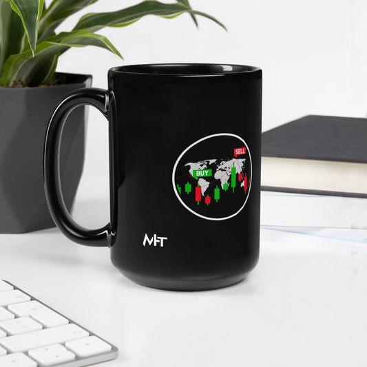 Buy Sell - Black Glossy Mug by DarkByteGear