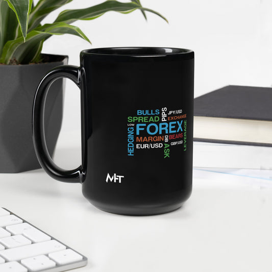 Forex Pips Leverage - Black Glossy Mug by DarkByteGear