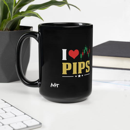 I Love Pips ( MAHFUZ ) - Black Glossy Mug by DarkByteGear
