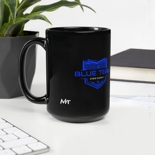Cyber Security Blue Team V17 - Black Glossy Mug by DarkByteGear