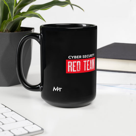 Cyber Security Red Team V1 - Black Glossy Mug by DarkByteGear