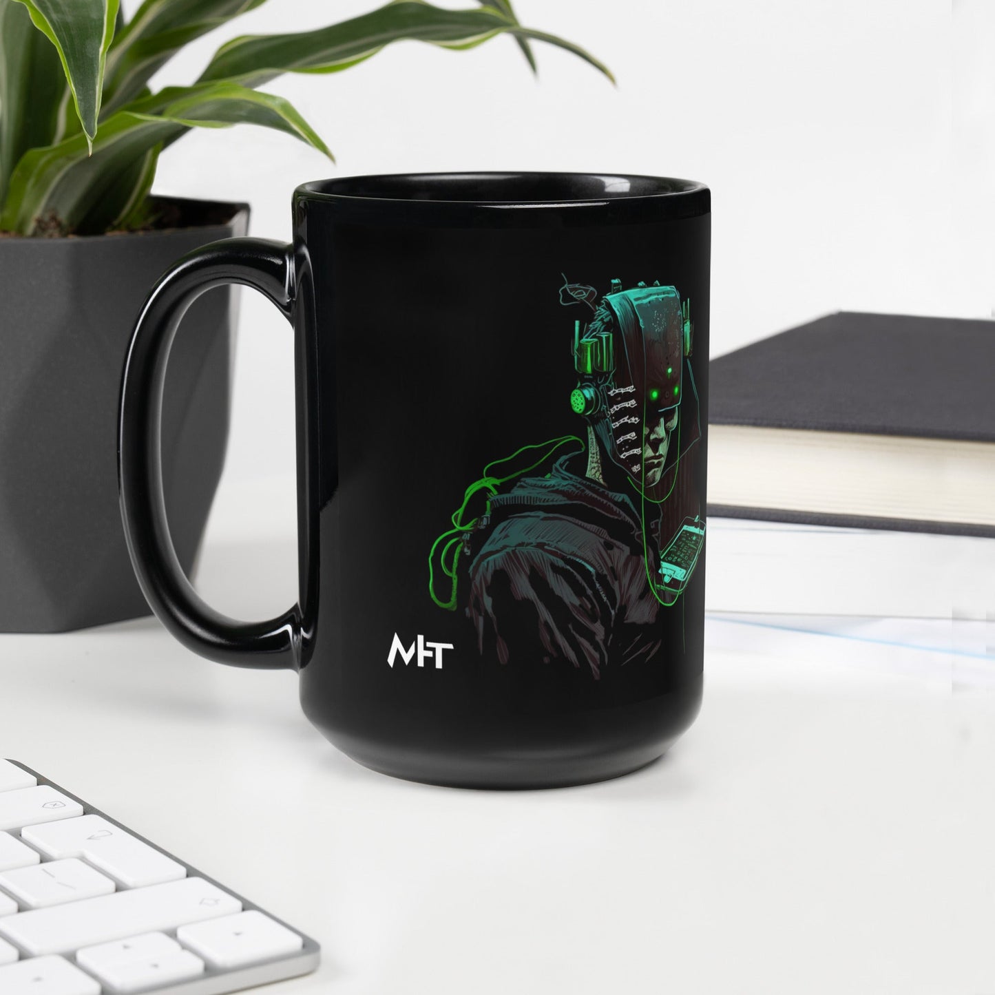 CyberWare Assassin V9 - Black Glossy Mug by DarkByteGear