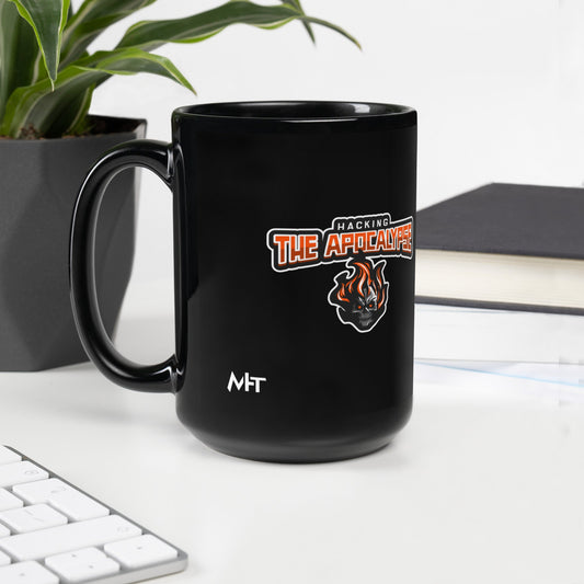 Hacking the Apocalypse V1 - Black Glossy Mug by DarkByteGear