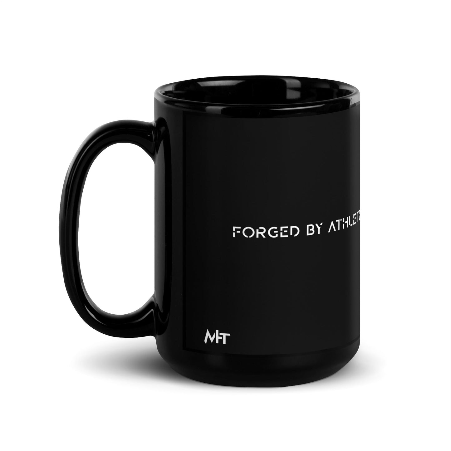Forged by Athletes - Black Glossy Mug by DarkByteGear