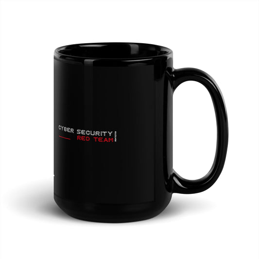 Cyber Security Red Team V2 - Black Glossy Mug by DarkByteGear