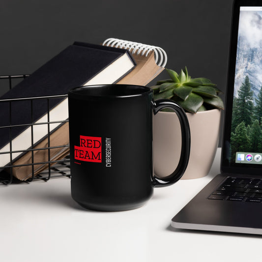Cyber Security Red Team V13 - Black Glossy Mug by DarkByteGear
