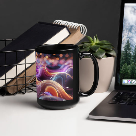 Neon AI - Black Glossy Mug by DarkByteGear