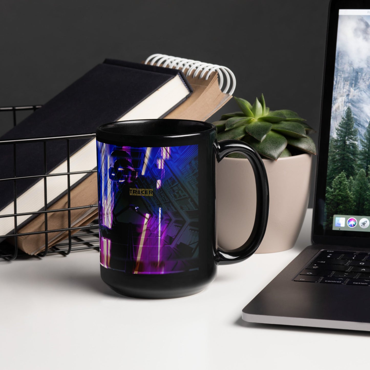 Cyberware - Tracer - Black Glossy Mug by DarkByteGear