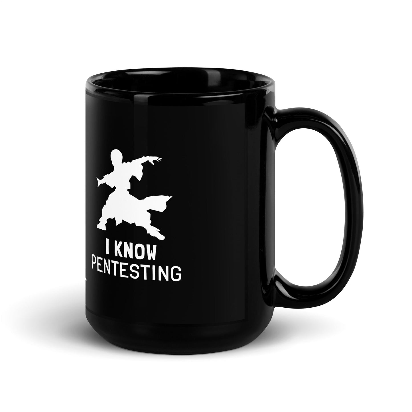 I Know Pentesting - Black Glossy Mug by DarkByteGear