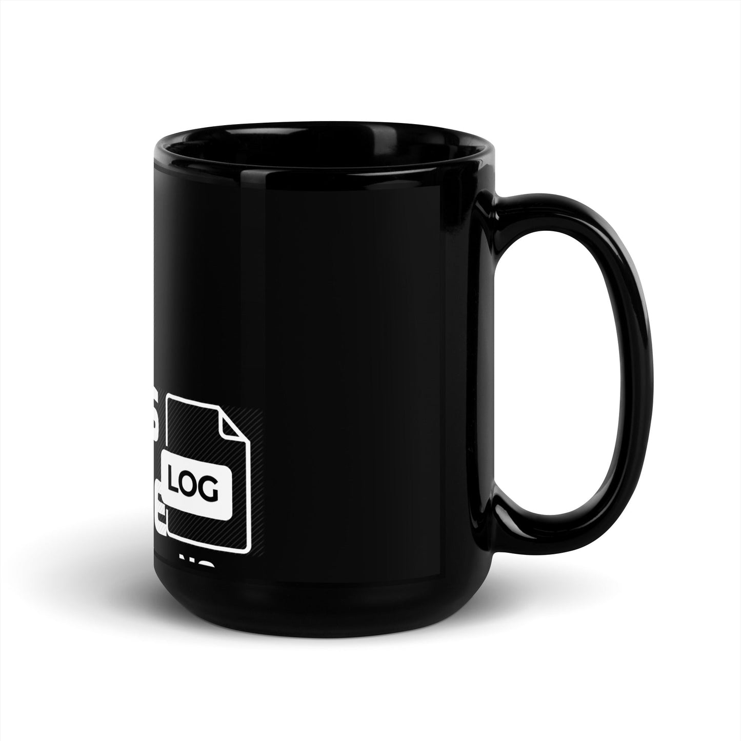 No logs no crime - Black Glossy Mug by DarkByteGear