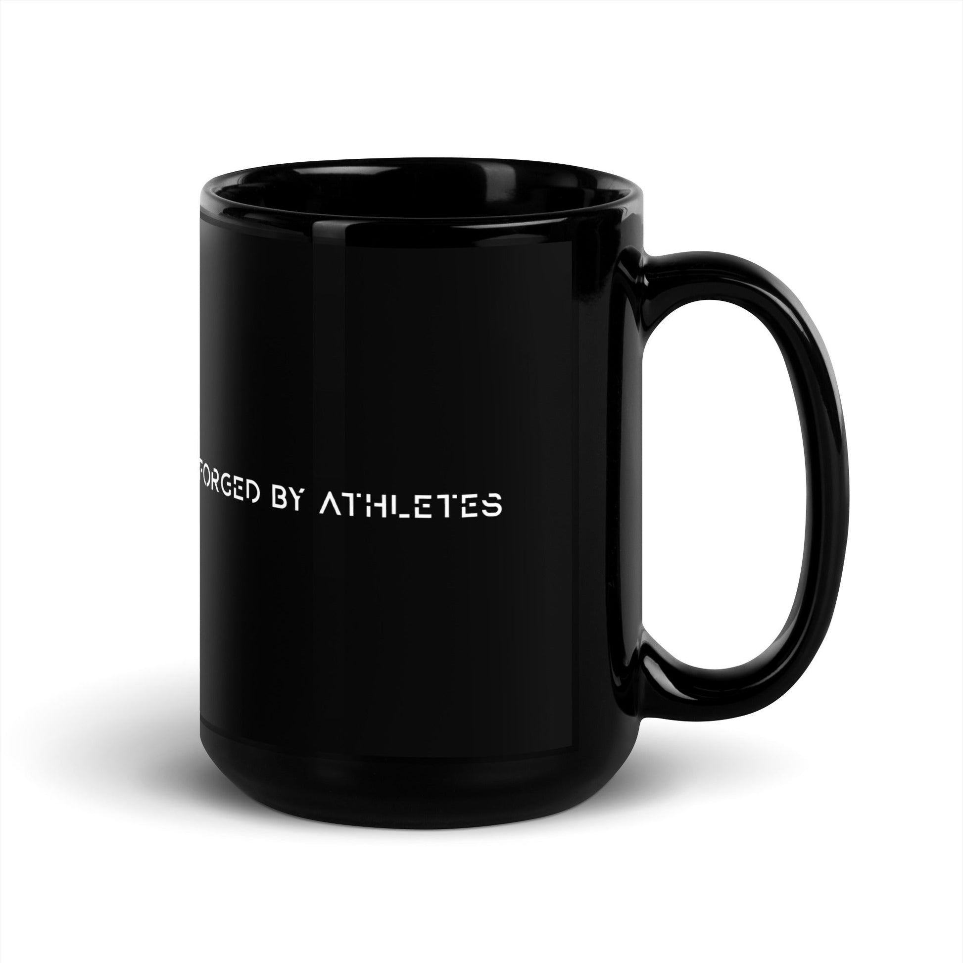 Forged by Athletes - Black Glossy Mug by DarkByteGear