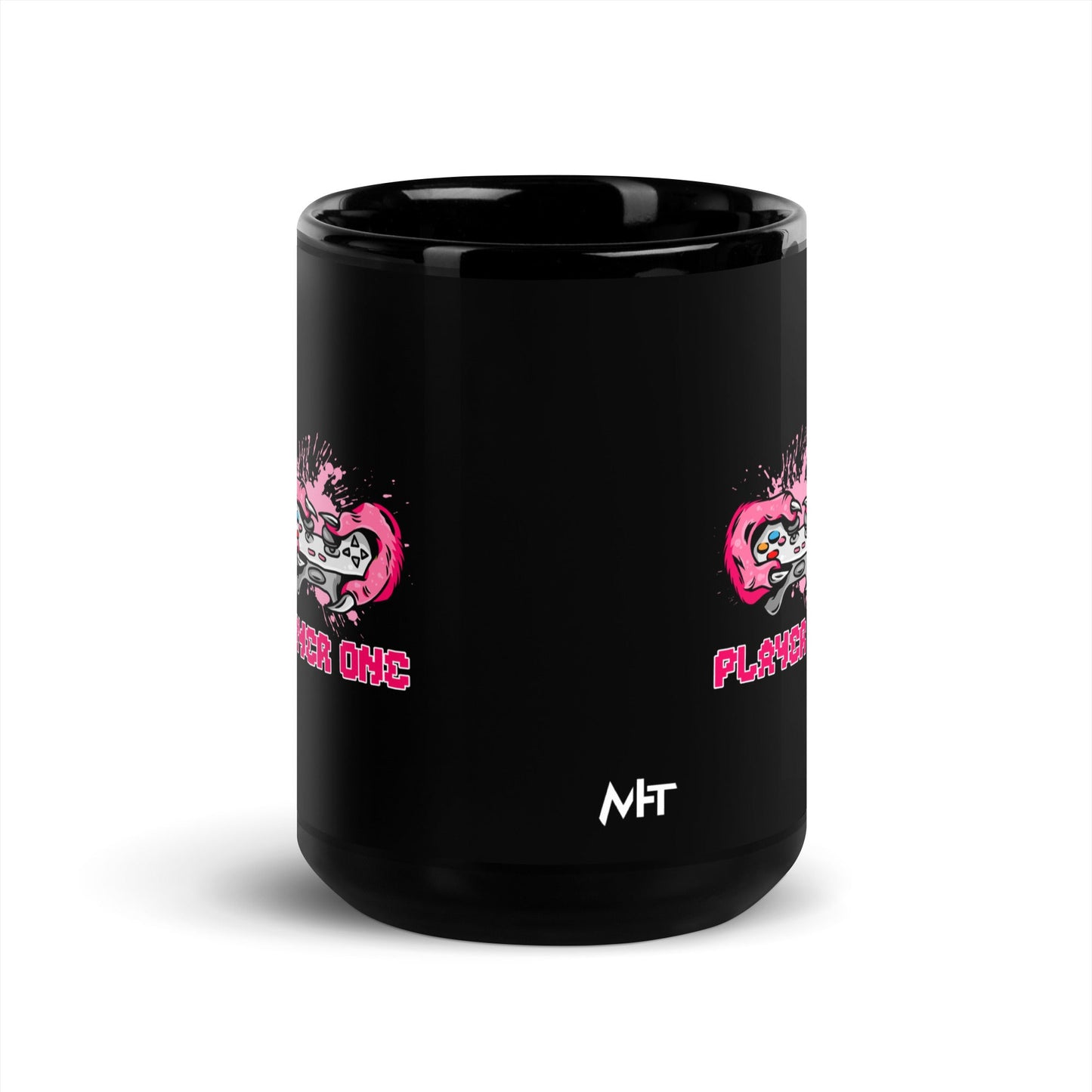 Player One - Black Glossy Mug by DarkByteGear