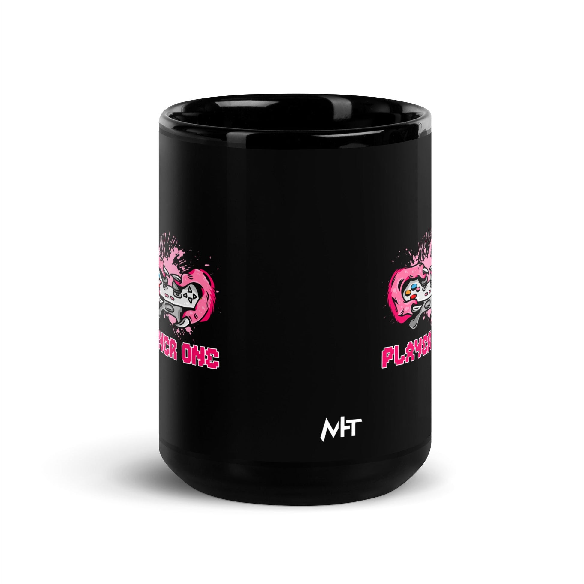 Player One - Black Glossy Mug by DarkByteGear