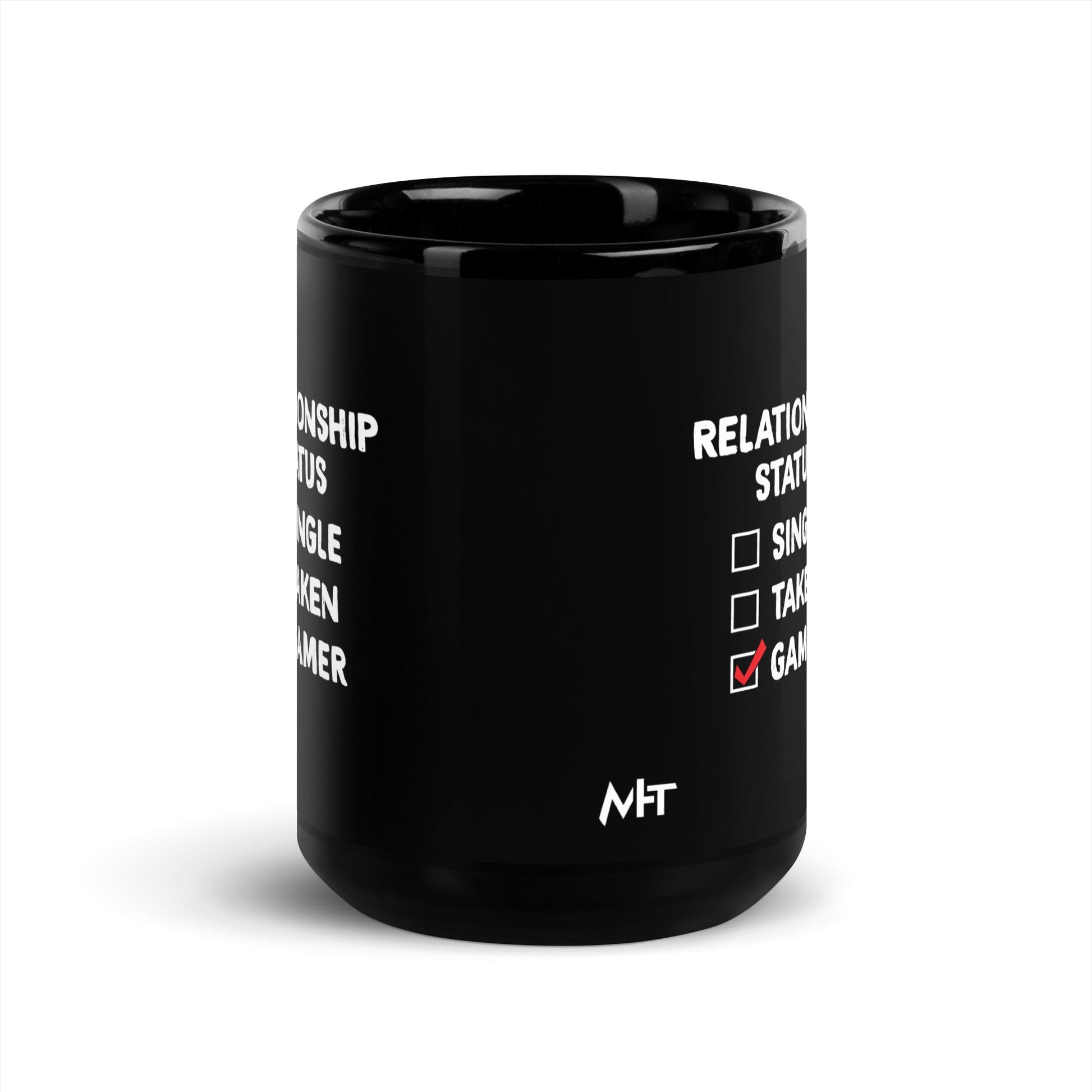 Relationship Status : Gamer - Black Glossy Mug by DarkByteGear