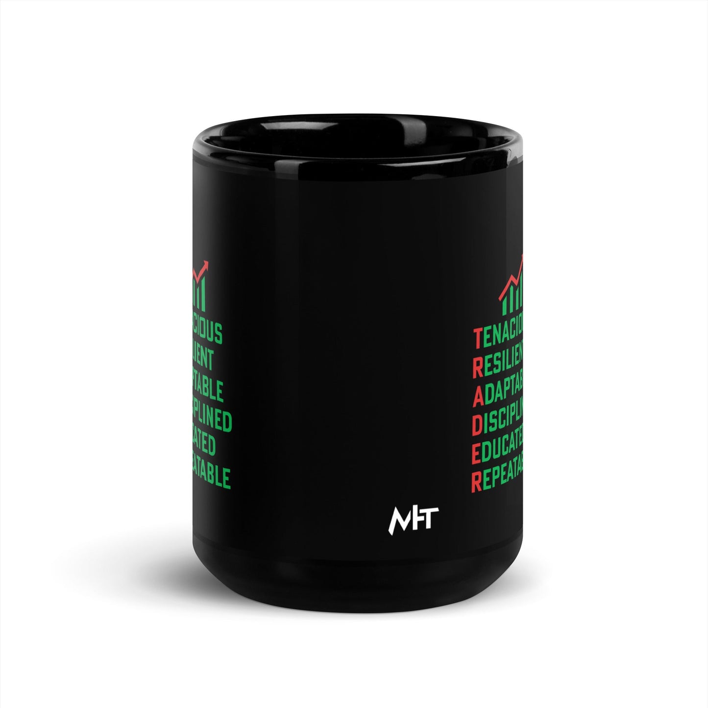 Trader Def: - Black Glossy Mug ( Back Print ) by DarkByteGear