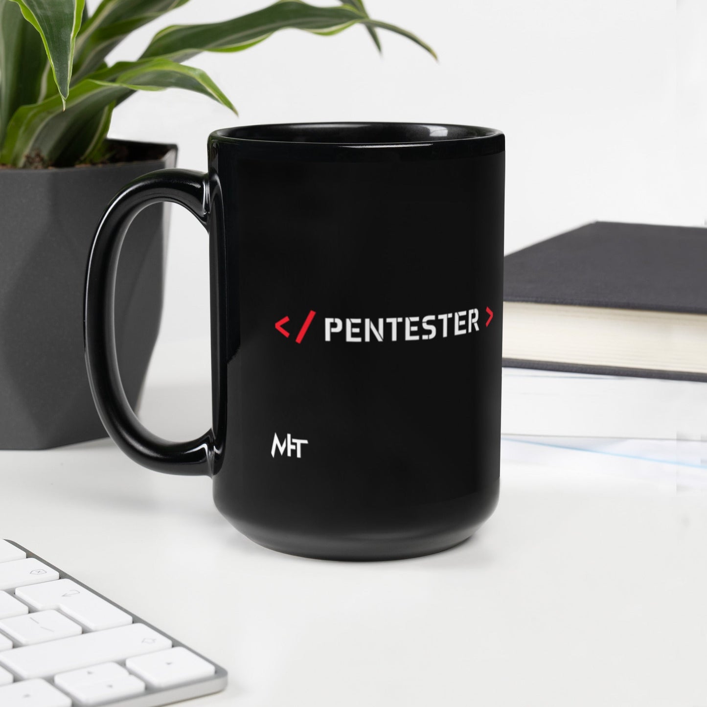 Pentester - Black Glossy Mug by DarkByteGear