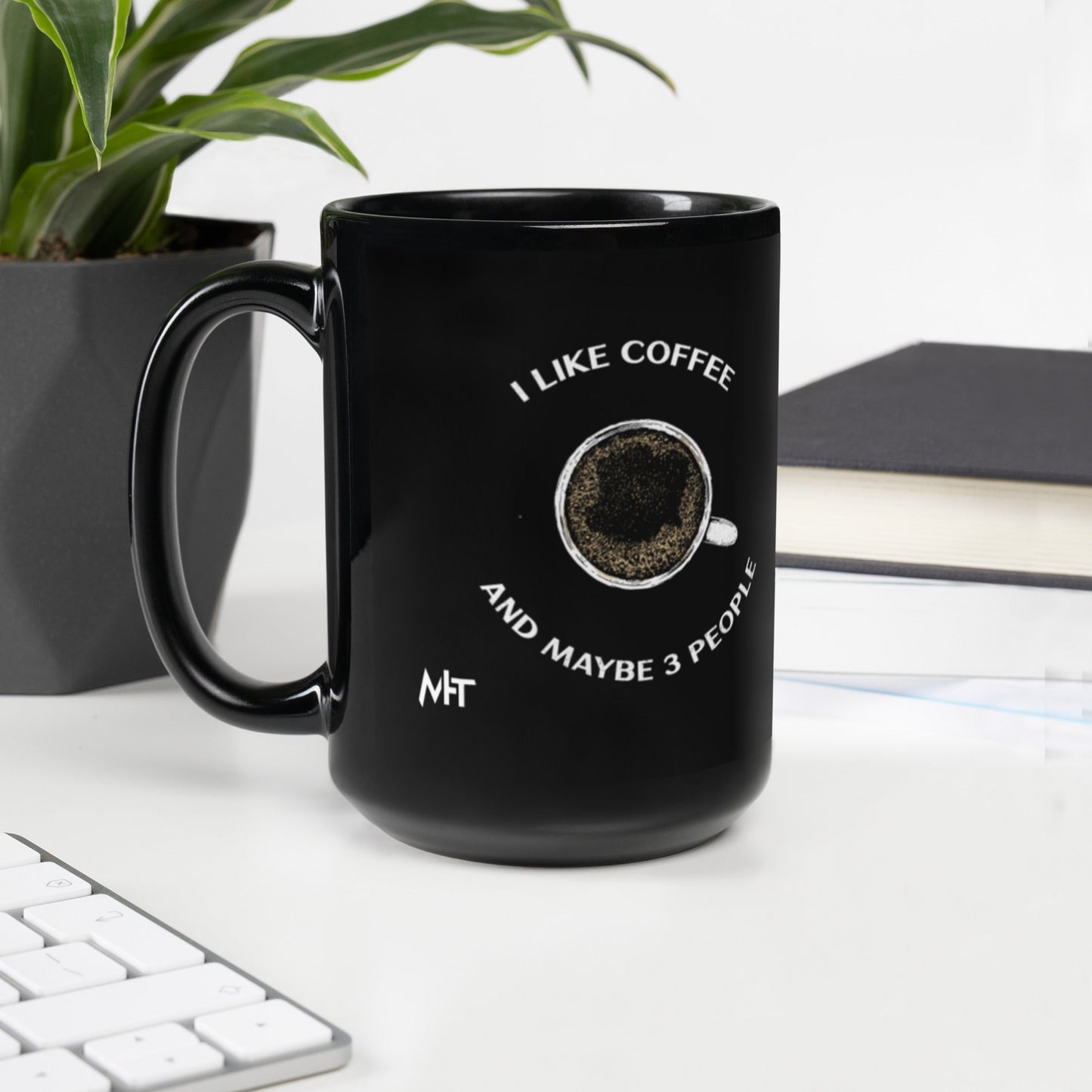 I like coffee - Black Glossy Mug by DarkByteGear