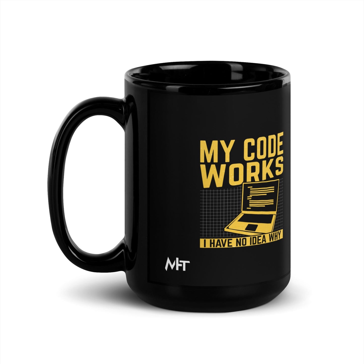 My Code works, I have no Idea why - Black Glossy Mug by DarkByteGear