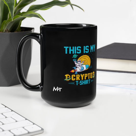 This is my Crypto T-shirt with Turtle Ninja and Missile - Black Glossy Mug by DarkByteGear