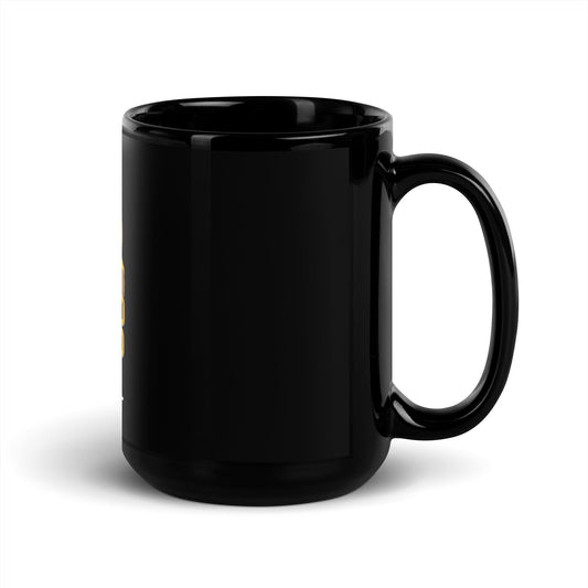 Bitcoin Legend - Black Glossy Mug by DarkByteGear