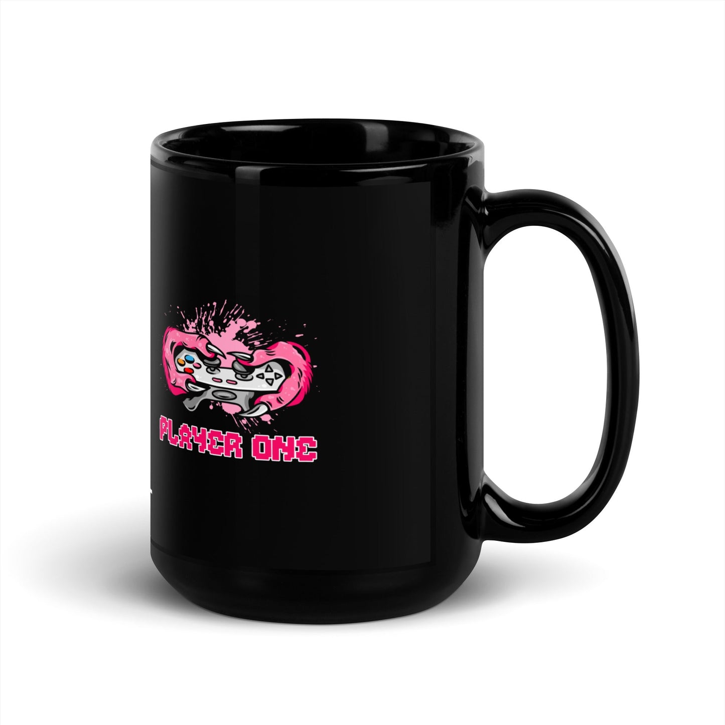 Player One - Black Glossy Mug by DarkByteGear