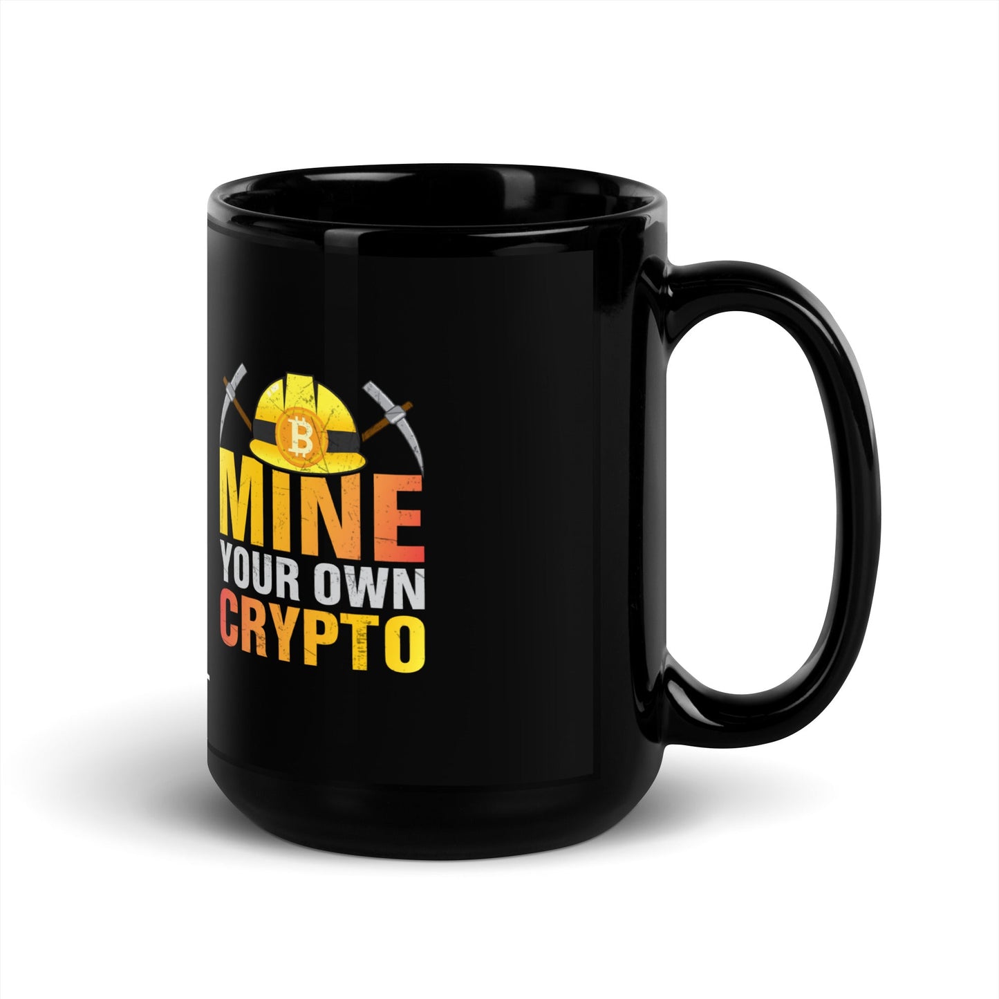 Mine your own Crypto - Black Glossy Mug by DarkByteGear