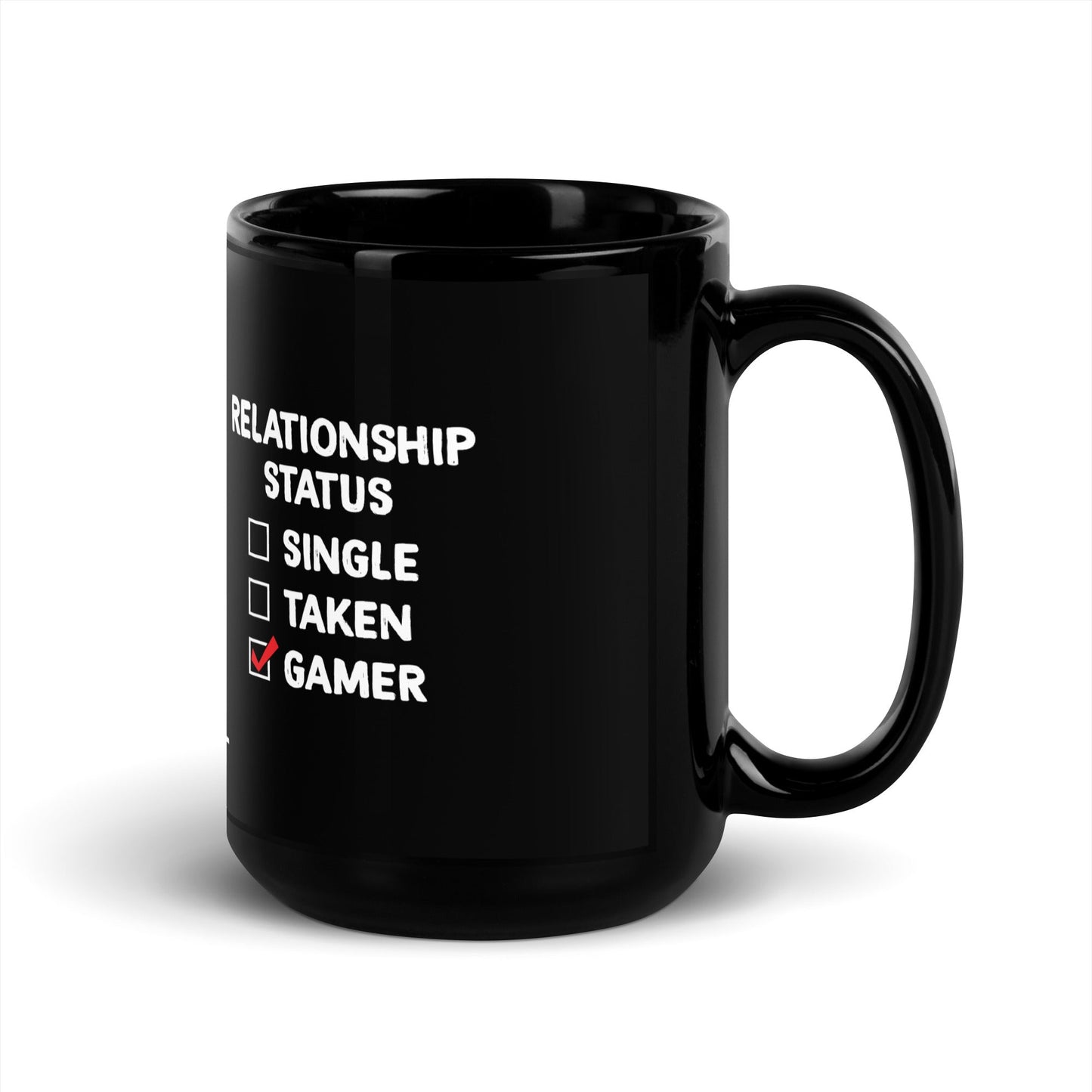 Relationship Status : Gamer - Black Glossy Mug by DarkByteGear