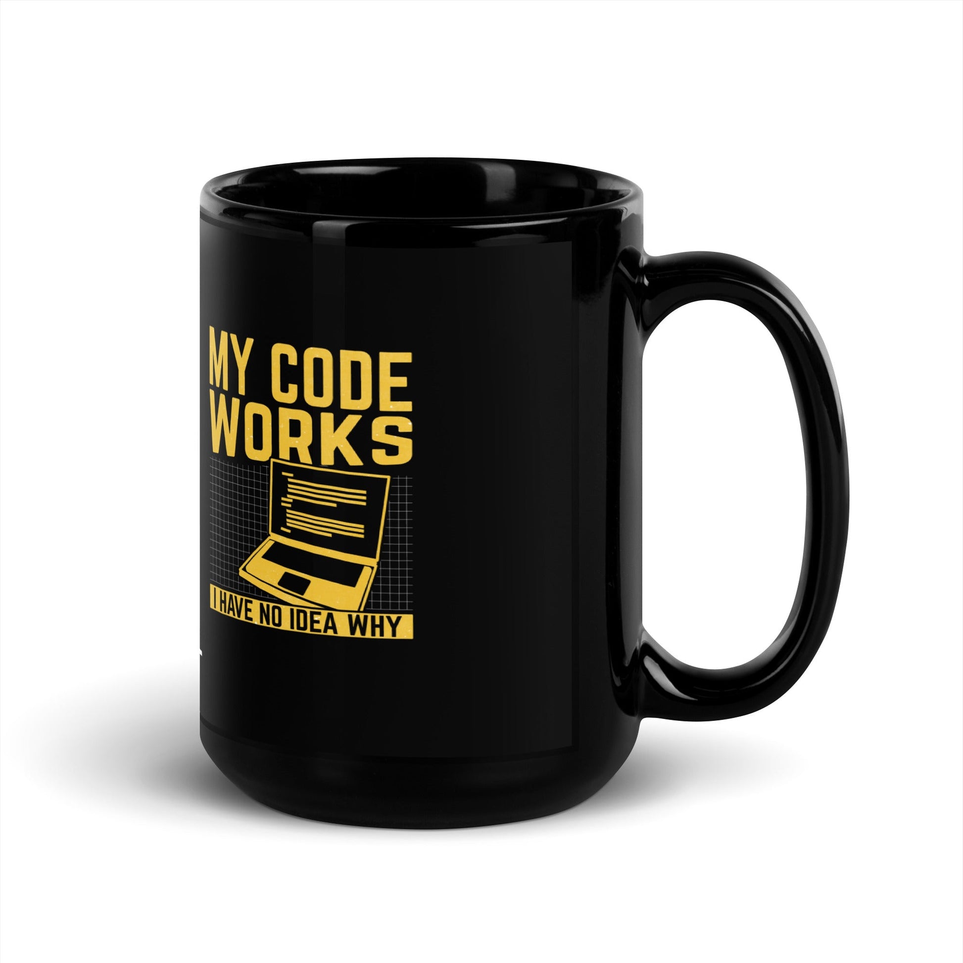My Code works, I have no Idea why - Black Glossy Mug by DarkByteGear
