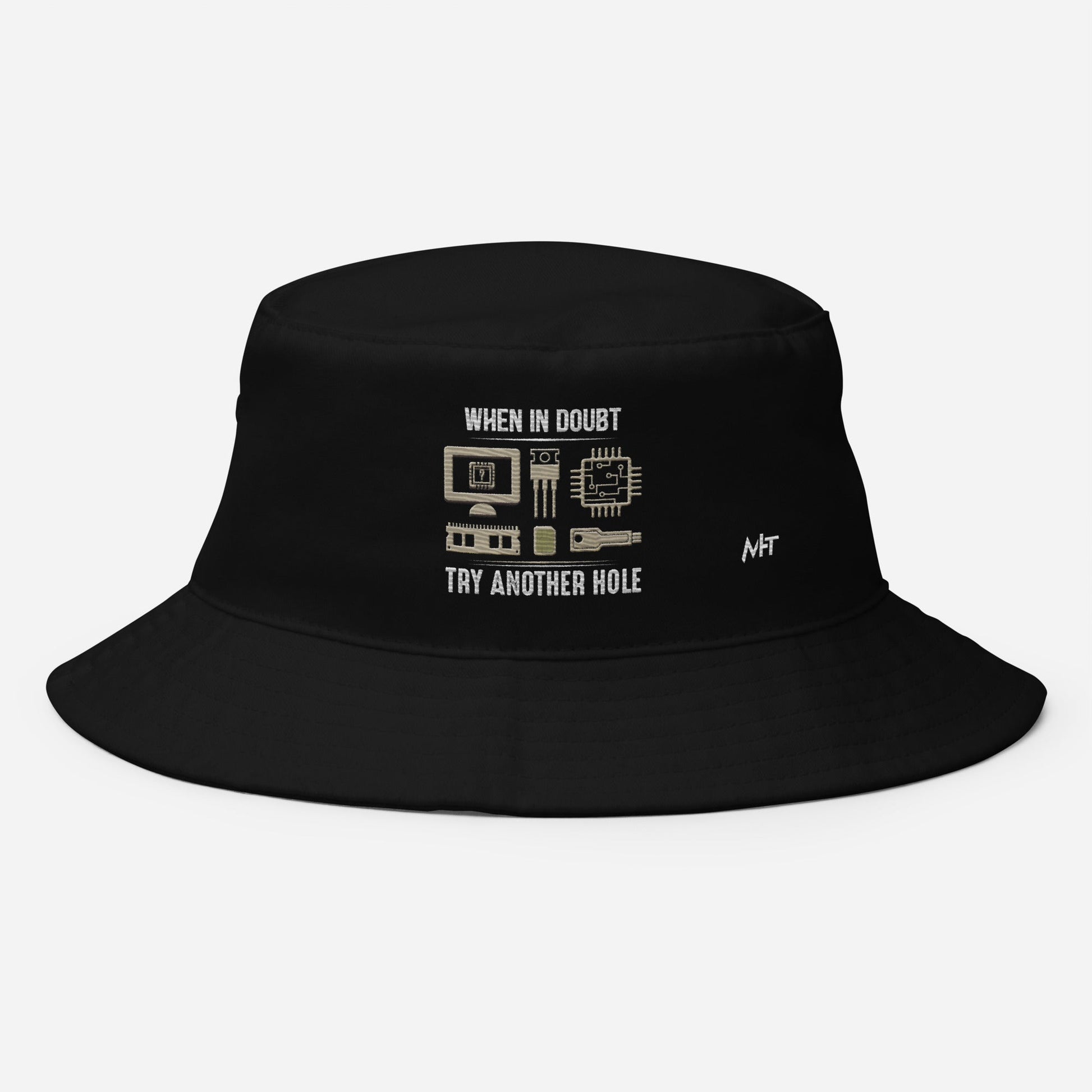 When in doubt, Try another hole V1 - Bucket Hat by DarkByteGear