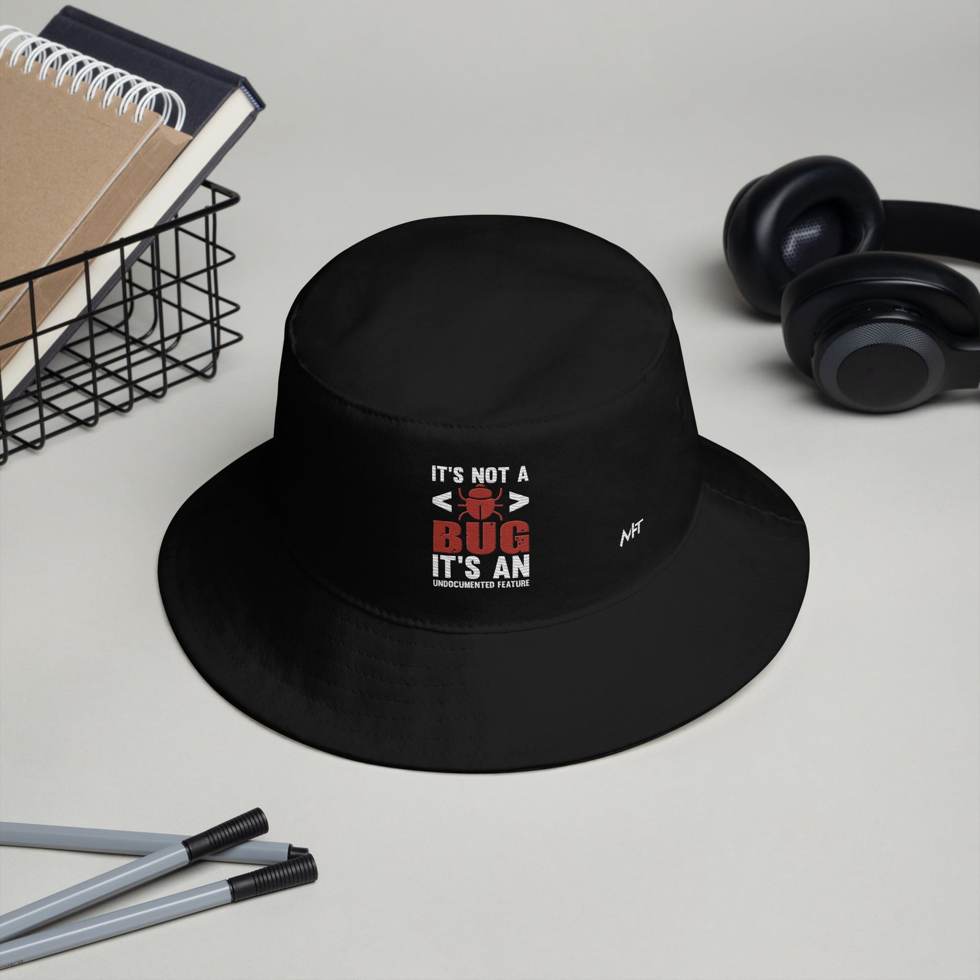 It's not a Bug; it's an Undocumented Feature - Bucket Hat by DarkByteGear