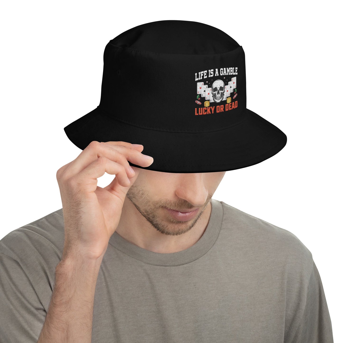 Life is a Gamble; Lucky or Dead - Bucket Hat by DarkByteGear