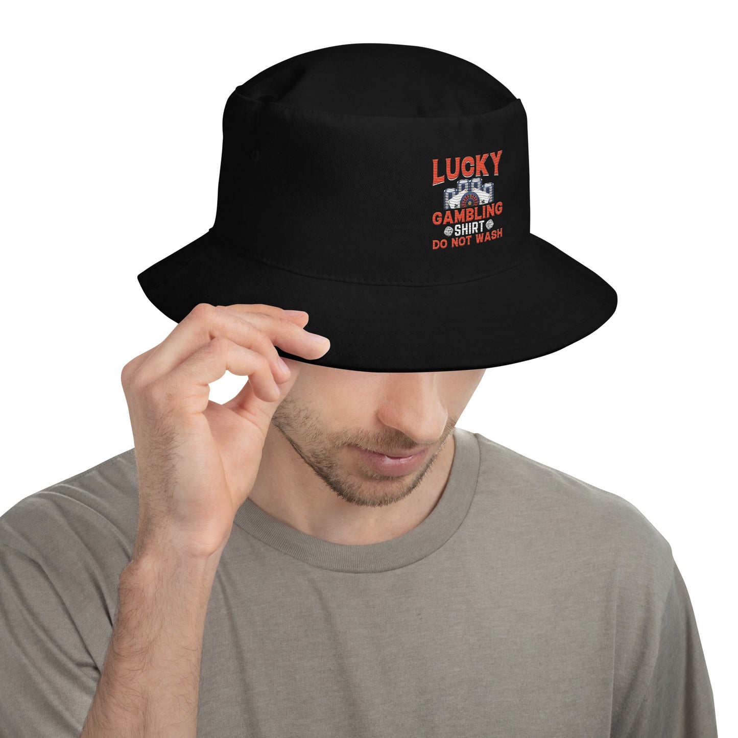 Lucky Gambling Shirt: Do Not Wash - Bucket Hat by DarkByteGear