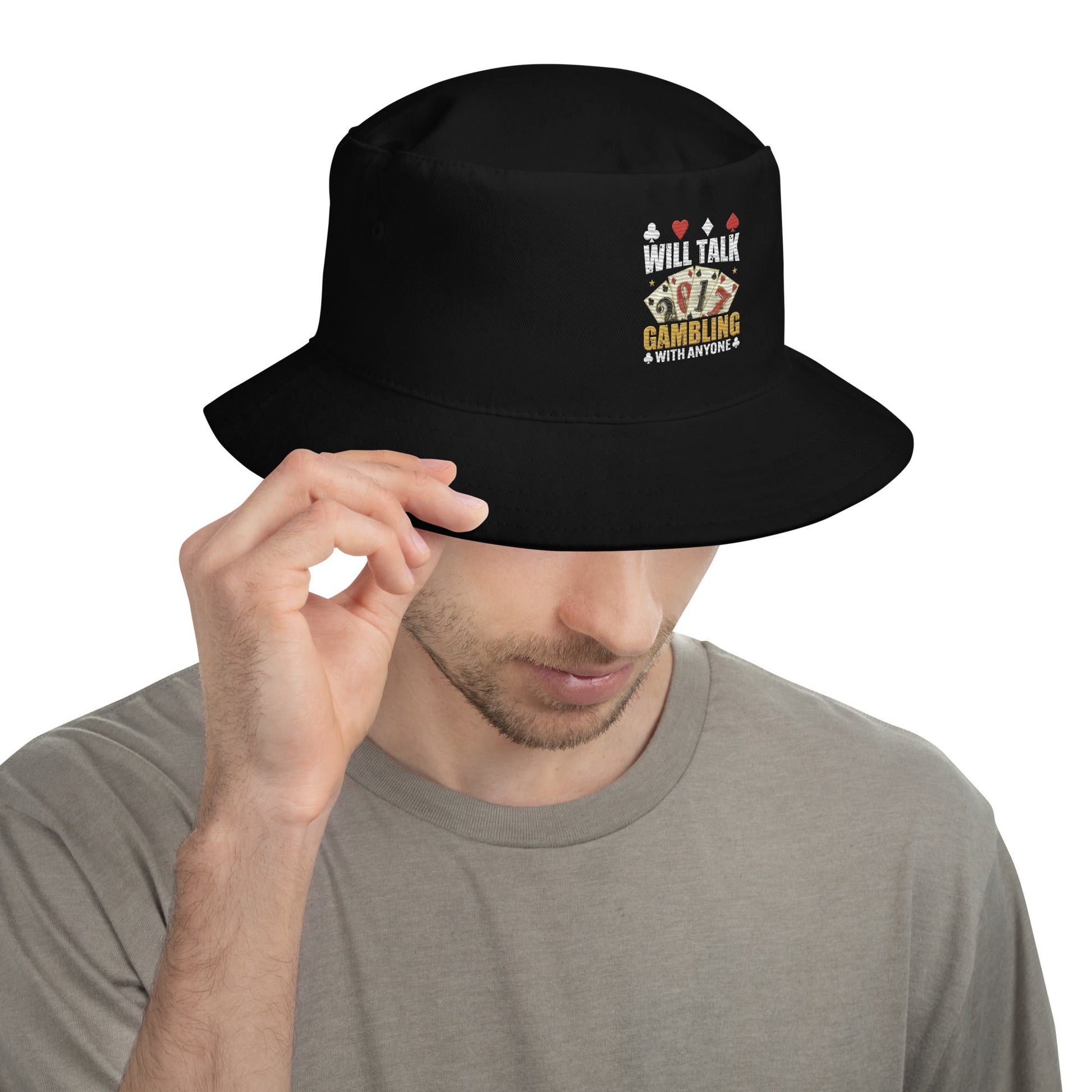 Will Talk about Gambling with everyone - Bucket Hat by DarkByteGear