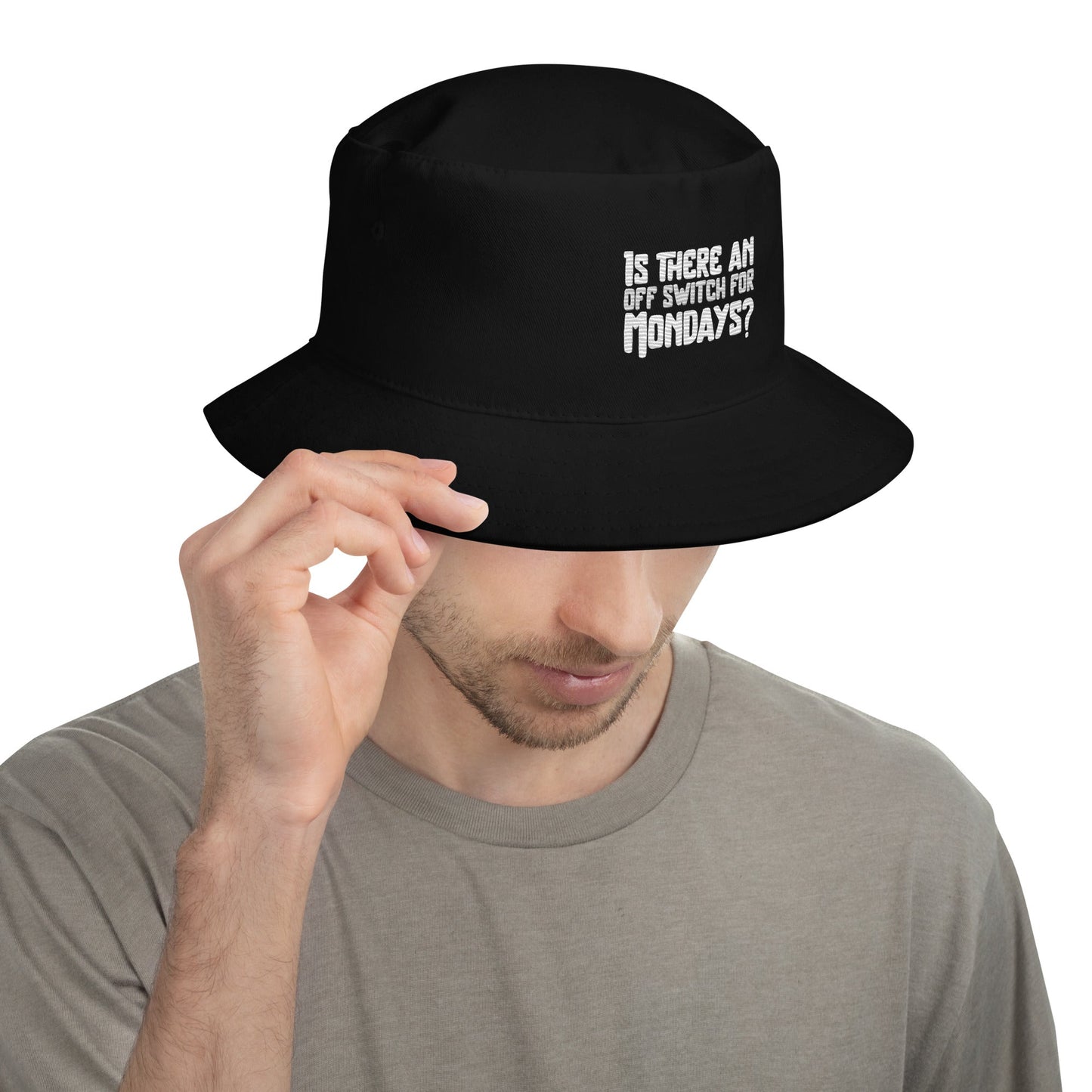 Is there an OFF switch for Mondays? - Bucket Hat by DarkByteGear