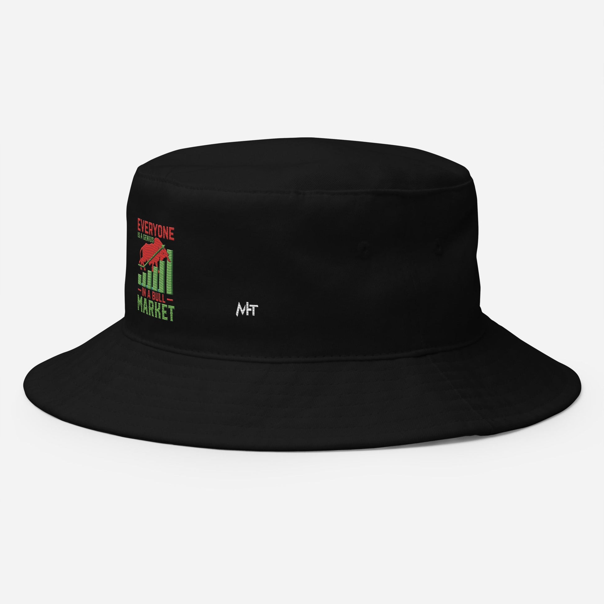 Everyone is a Genius in a Bull Market V1 - Bucket Hat by DarkByteGear