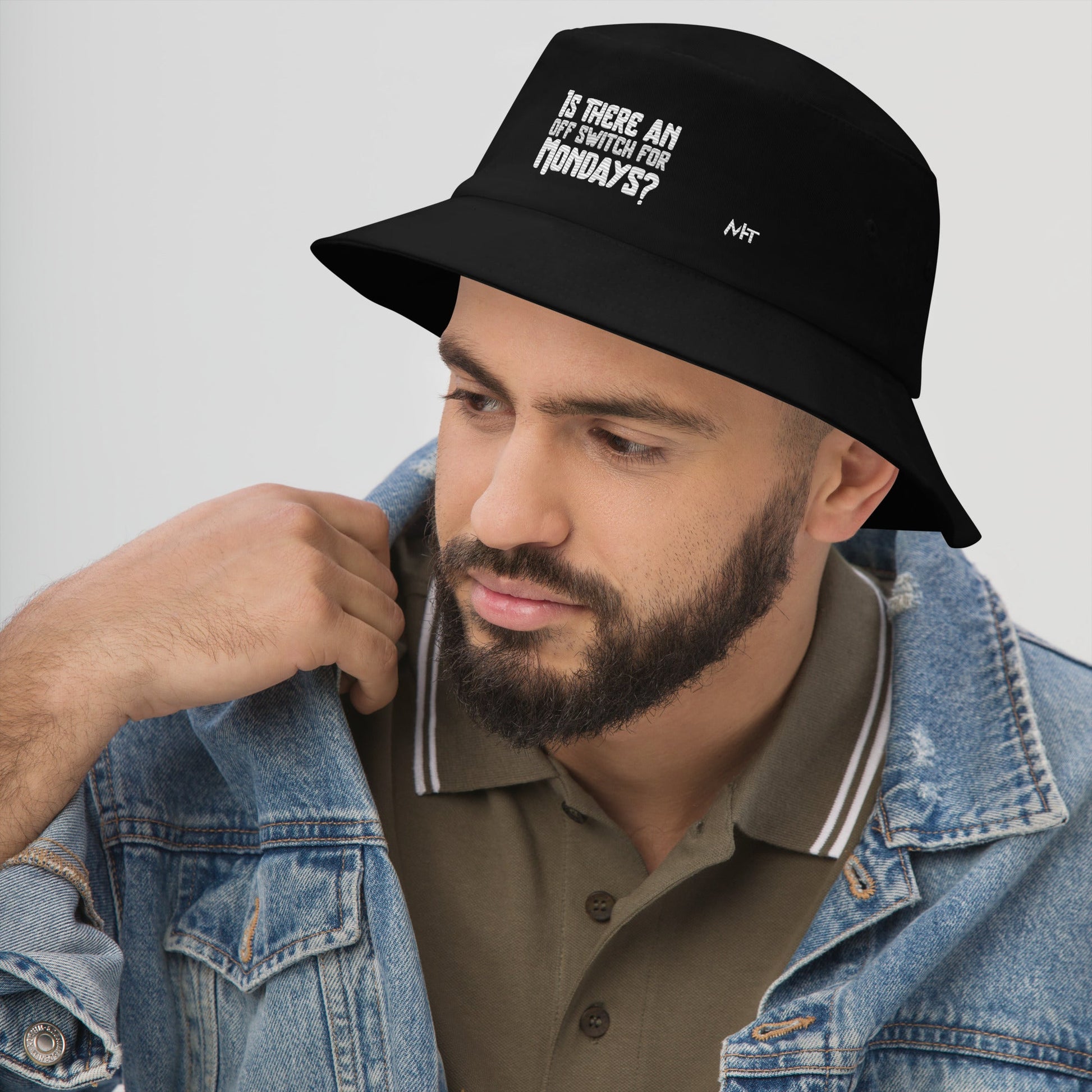 Is there an OFF switch for Mondays? - Bucket Hat by DarkByteGear